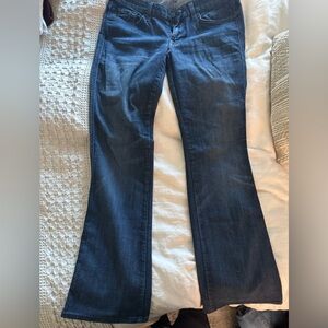 7 For All Mankind Dark Blue Flare Jeans